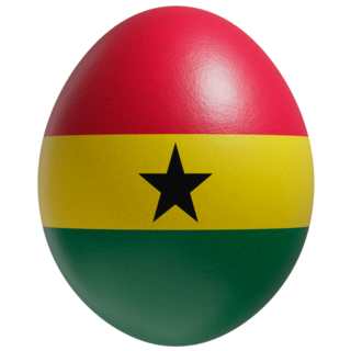 Egg Flag Of Ghana Sticker