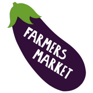 Eggplant Farmers Market Illustration Sticker