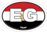 Egypt Eg Flag Oval Sticker