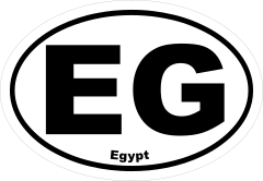 Egypt Eg Oval Sticker