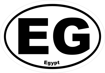 Egypt Eg Oval Sticker