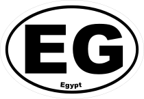 Egypt Eg Oval Sticker