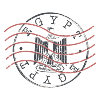 Egypt Flag Stamp Postal Sticker