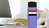 Egypt Flag Sticker on a Water Bottle (New) example