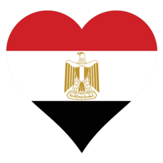 Egypt Heart Flag Sticker