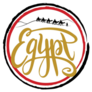 Egypt Logo, Handwritten Lettering Circle Sticker