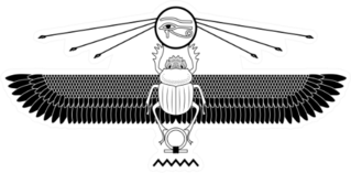 Egypt Sacred Scarab Pattern On White Sticker