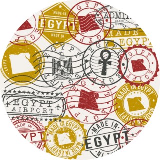 Egypt Set Of Stamps Travel Passport Sticker