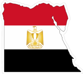 Egypt Shape & Flag Sticker