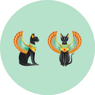 Egyptian Cats Bastet Goddess Sticker