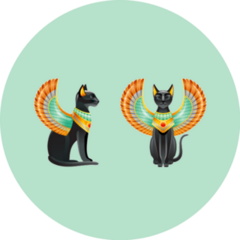 Egyptian Cats Bastet Goddess Sticker