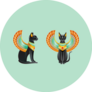 Egyptian Cats Bastet Goddess Sticker