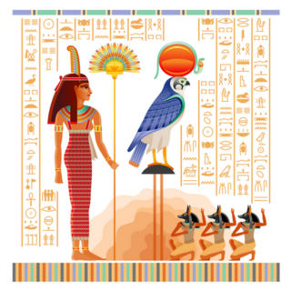 Egyptian Papyrus With Illustration From Tomb Of Nakht Sticker