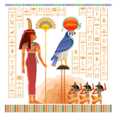 Egyptian Papyrus With Illustration From Tomb Of Nakht Sticker
