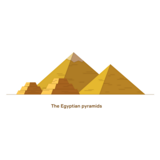 Egyptian Pyramids Illustration Sticker