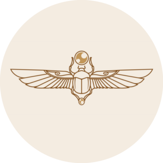 Egyptian Sacred Scarab Beetle Gold Sticker