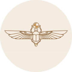 Egyptian Sacred Scarab Beetle Gold Sticker