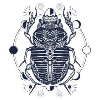 Egyptian Scarab Beetle Symbol Sticker