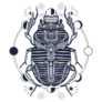 Egyptian Scarab Beetle Symbol Sticker