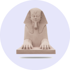 Egyptian Sphinx Statue Sticker