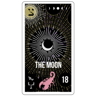 Egyptian Tarot Card The Moon Sticker