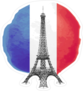 Eiffel Tower On Flag Of France Sticker