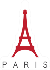 Eiffel Tower Paris France Sticker