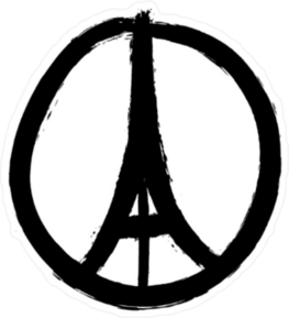 Eiffel Tower Peace Sign Sticker