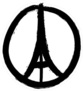 Eiffel Tower Peace Sign Sticker
