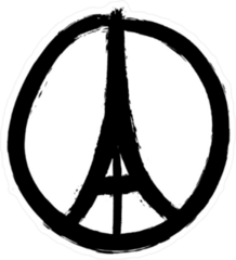 Eiffel Tower Peace Sign Sticker