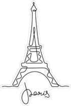 Eiffel Tower Sketch Sticker