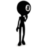 Eight Ball Person Sticker