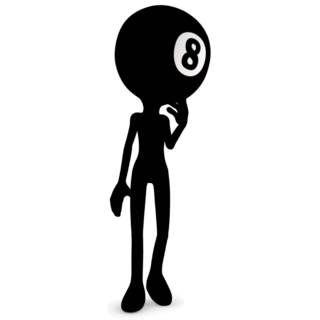 Eight Ball Person Sticker