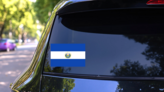 El Salvador Flag on a Rear Car Window (New) example