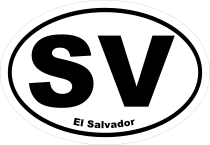 El Salvador Sv Oval Sticker