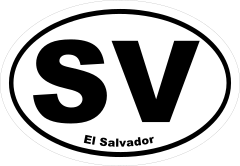 El Salvador Sv Oval Sticker