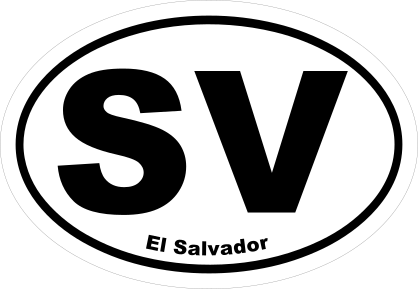 El Salvador Sv Oval Sticker