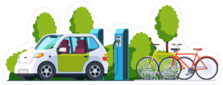 Electric Car Charging Sticker