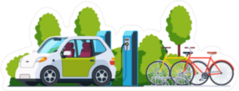 Electric Car Charging Sticker