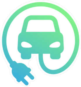 Electric Car Minimalist Icon Sticker