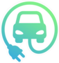 Electric Car Minimalist Icon Sticker