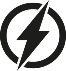 Electric Lightning Power Icon Sticker