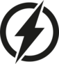 Electric Lightning Power Icon Sticker