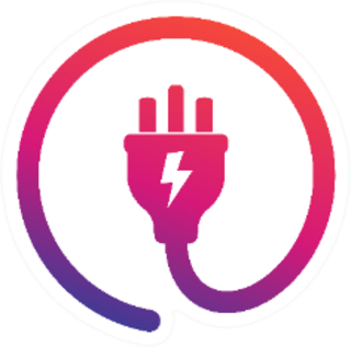 Electric Plug Icon Electrician Gradient Sticker