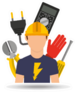 Electrician Isolated Design Sticker
