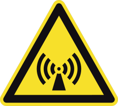 Electromagnetic Radiation Sign Sticker