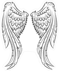 Elegant Angel Wings Sticker