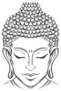 Elegant Buddha Head Illustration Sticker