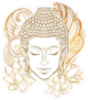 Elegant Buddha Head Sticker