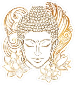 Elegant Buddha Head Sticker